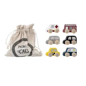 Avin toy car, grey, fsc®100%, mdf set of 6