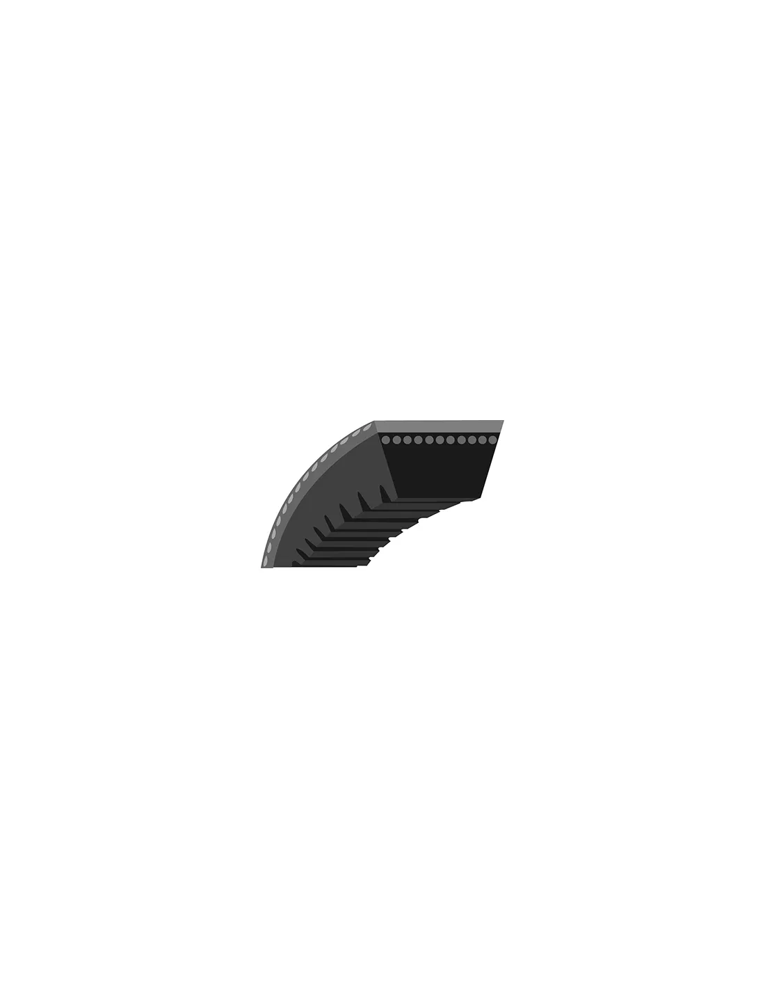 courroie hexagonale qualité d'origine toro - wheel horse, adaptable pour greenmaster 500 & 1000 (section: 1/2, l: 22). 
