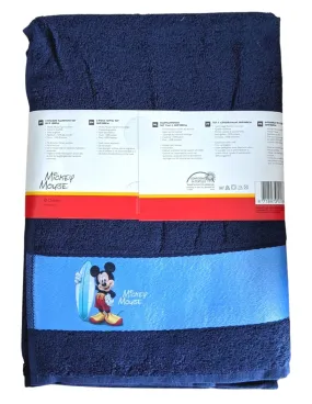 Lot de 2 Serviettes de toilette Mickey Mouse 50 x 100 cm