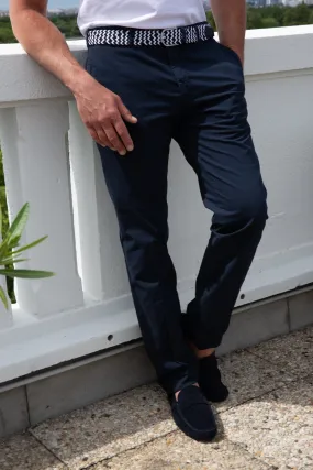 Pantalon d'été Sean en coton stretch - Marine