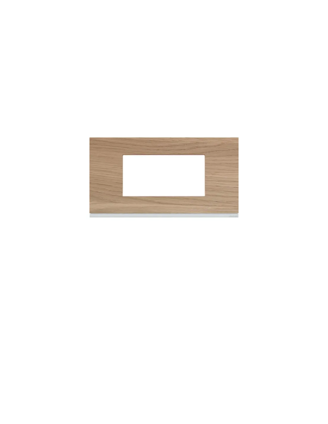 Plaque gallery 4 modules entraxe 71mm matiere oak wood HAGER WXP4704
