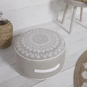 Pouf rond SLOW LIFE Karma 45X20cm en coton | 3 Suisses
